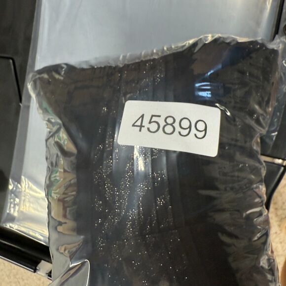 Camille Dress Women 12 Black Striped Shift Midi Zipper Sleeveless Sequin Casual - Picture 7 of 7